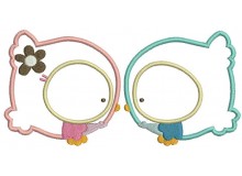 Stickmuster - Sweet Eulchen Pärchen Appli 2